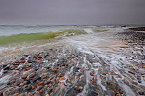 Waves along the Baltic Sea coast of Northern Estonia. January 2012.