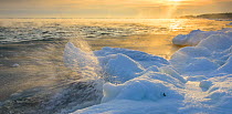 New ice forming over the Baltic Sea. The Northern coast of Estonia, December 2012.