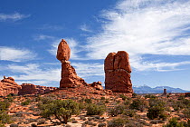 Rock formation 'Balanced Rock'. Arches national Park, Utah, October 2012.