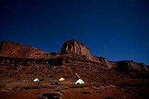 Campsite in Taylor Canyon along the White Rim Road in the Island In The Sky District. Canyonlands National Park, Utah, October 2012.