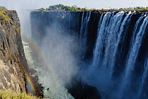 Victoria Falls, with rainbows, Zimbabwe, August 2009
