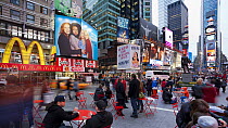 Panning shot across Times Square, Manhattan, New York City, New York, USA, 2011.