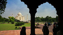 Tourists visiting the Taj Mahal, Taj Mahal UNESCO World Heritage Site, Agra, Uttar Pradesh, India, 2011.