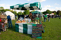 London Farmers Market Stall at London Green Fair (previously Camden Green Fair) Regent&#39;s Park, England UK, July 2012