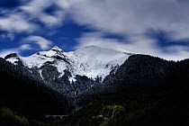 Snowy peak in Vercors National Park. France, April 2012.