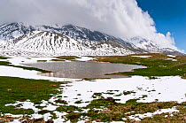 Campo Imperatore, as the snow melts Gran Sasso, Appennines, Abruzzo, Italy, June
