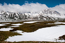 Campo Imperatore, in late spring as the snow melts, Gran Sasso, Appennines, Abruzzo, Italy, May 2011