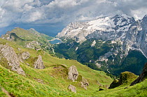 Granite outcrop near Passo Pordoi, Dolomites, Italy, July 2011