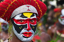 Member of Sing-sing group from Tambul, Western Highlands at Mount Hagen Show, Papua New Guinea, August 2011