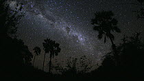 Timelapse of the Milky Way galaxy revolving due to the Earth's rotation, footage taken at night using starlight camera technology, Santa Rosa National Park, Costa Rica, 2008.