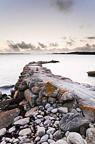 The Old Quay at dusk, St Martin's, Isles of Scilly, Cornwall, England, August 2012