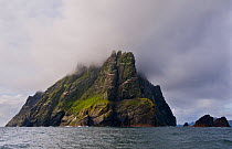 The impressive fortress island of Boreray in the World Heritage Site of St Kilda. St Kilda, Outer Hebrides, Scotland, UK. May.