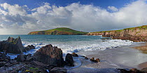 Coastal landscape at  Been Bane, looking towards Carhoo east Dingle Peninsula, County Kerry, Republic of Ireland, November 2012