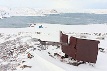 Old decaying  artillery equipment, Veines, Varanger, Finnmark, Norway.