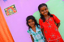 Young girls in Pulicat town, Pulicat Lake, India, January 2013.