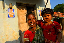 Mother and son in Pulicat town, Pulicat Lake, India, January 2013.