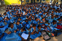 Children at CRINEO school, Pulicat Lake, Tamil Nadu, India, January 2013.
