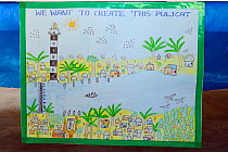 Drawing by children of CRINEO school showing what they would like Pulicat Lake to be like in the future, Tamil Nadu, India, January 2013.