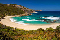 A beach at Isthmus Bay provides some good surf waves, Isthmus Bay, Torndirrup National Park, Albany, Western Australia, December