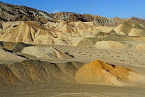 Eroded badlands landscape, Death Valley National Park, California, USA November 2012