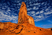'Rain God' mesa rock formation, Monument Valley Navajo Tribal Park, Arizona, USA December 2012