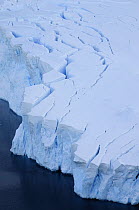 Aerial shot of glaciers, Neko Harbour, Andvord Bay. Antarctic Peninsula, Antarctica
