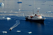 Antarctic cruise liner  'MV Ushuaia' Neko Harbour, Andvord Bay. Antarctic Peninsula, Antarctica
