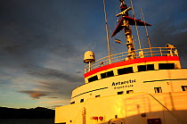 Antarctic cruise liner 'MV Ushuaia' front view, Antarctica.