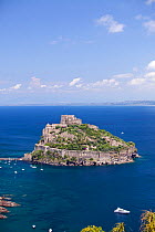 Castello /  castle Aragonese, on island off Ishcia, Italy, Tyrrhenian Sea, Mediterranean