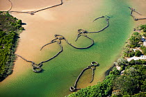 Aerial photograph of Kosi Bay, KwaZulu-Natal Province, South Africa, Traditional Fish Traps, June 2010