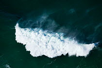 Aerial photograph of breaking wave, Cape Agulhas, South Africa, Western Cape Province, Indian Ocean, August 2009 (This image may be licensed either as rights managed or royalty free.)
