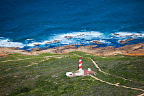 Aerial photograph of lighthouse, near Still Baai, South Africa, Western Cape Province, Indian Ocean, August 2009