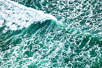 Aerial photograph of breaking waves, Cape Agulhas, South Africa, Western Cape Province, Indian Ocean, August 2009