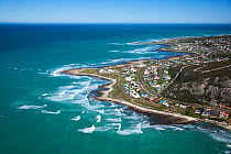 Aerial photograph of Western Cape Province, Cape Agulhas, Indian Ocean, South Africa, August 2010