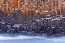 Mist around the basalt columns of Giant's Causeway, UNESCO World Heritage Site, County Antrim, Northern Ireland, Europe, June 2011
