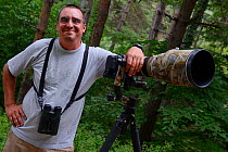 Birdwatching guide and nature photographer Mladen Vasilev, Eastern Rhodope Mountains, Bulgaria, May 2013.