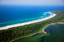 Aerial Photograph of Lake Sibaya / Sibhayi, KwaZulu-Natal Province, South Africa, Indian Ocean, June 2010