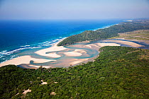 Aerial Photograph of Lake Sibaya / Sibhayi, KwaZulu-Natal Province, South Africa, Indian Ocean, June 2010