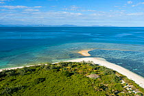 View of lagoon from the lighthouse, Amedee Islet / Ilot Amedee, Noumea, South Province, New Caledonia.