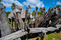 Chief's traditional hut, Ouvea, Loyalty Islands Province, New Caledonia, August 2012.