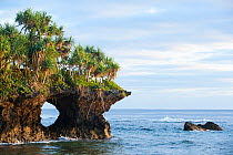 Coastal archway at Yate, South Province, New Caledonia.