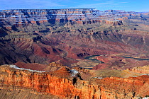 Grand Canyon with Colorado River below, South Rim, Grand Canyon National Park, Arizona, USA, December 2012.