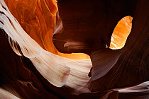 Antelope Canyon, a slot canyon with eroded sandstone patterns, Navajo Tribal Park, Arizona, USA, December 2012.