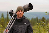 Wildlife photographer Ingo Arndt on location, Denali National Park, Alaska, USA, July 2012.