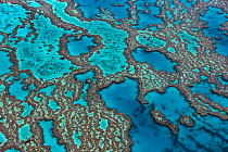 Aerial view of Hardy Reef, Great Barrier Reef, Queensland, Australia, December 2010.