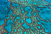 Aerial view of Hardy Reef, Great Barrier Reef, Queensland, Australia, December 2010.