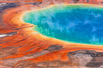 Grand Prismatic Spring, Midway Geyser Basin, Yellowstone National Park, Wyoming, USA, September 2011.