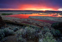 Sunrise at Buena Vista Overlook in the Malheur National Wildlife Refuge, Oregon, USA, May 2013.