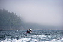 Fishing boat off the West coast of Vancouver Island, near Port Renfrew, British Columbia, Canada, July 2012.