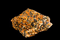 Zincite (ZnO) a mineral ore of zinc. from New Jersey, USA.